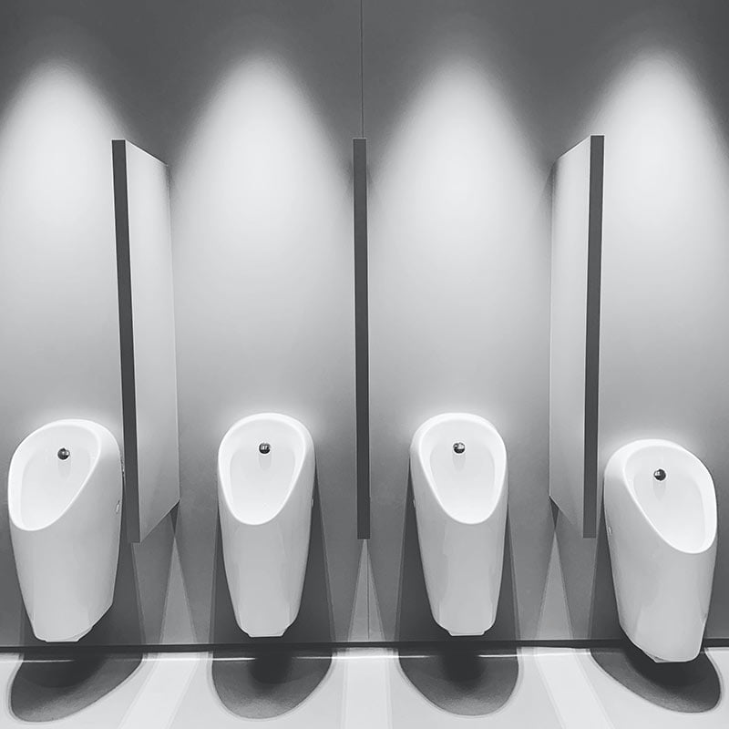Row of urinals