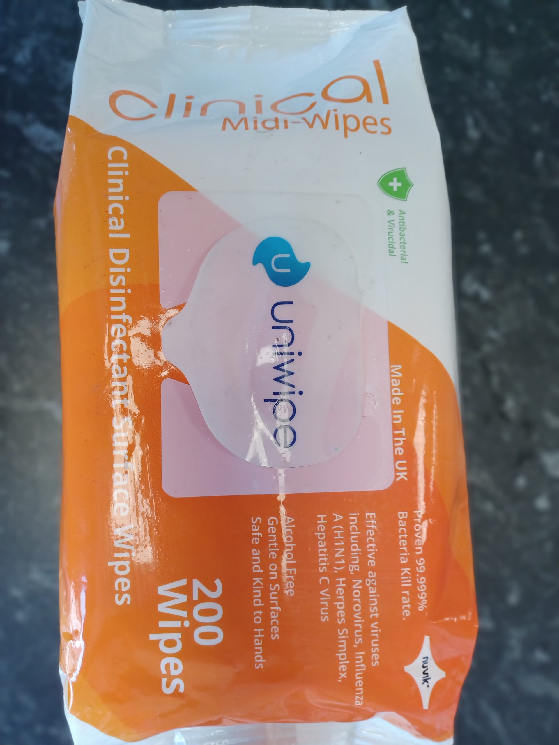 Clinical Wet Wipe - 200 per Pack