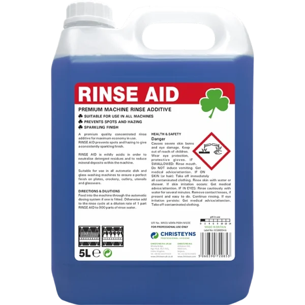 Cleaner Rinse Additives Rinse Aid Additive – 5lt | Professional Hygiene Ltd